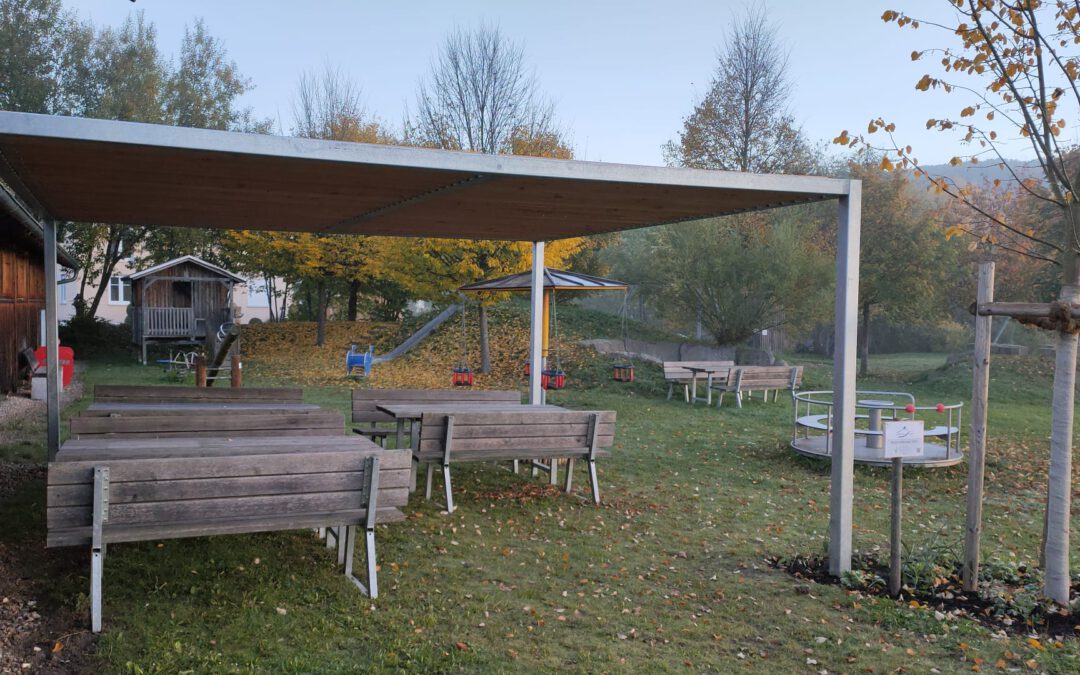 2022 Oktober – Neue Beschattungsanlage im Gleißenberger Meranpark