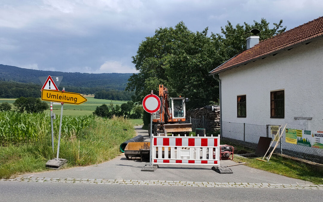 Straßensperrung Am Hüttenbach