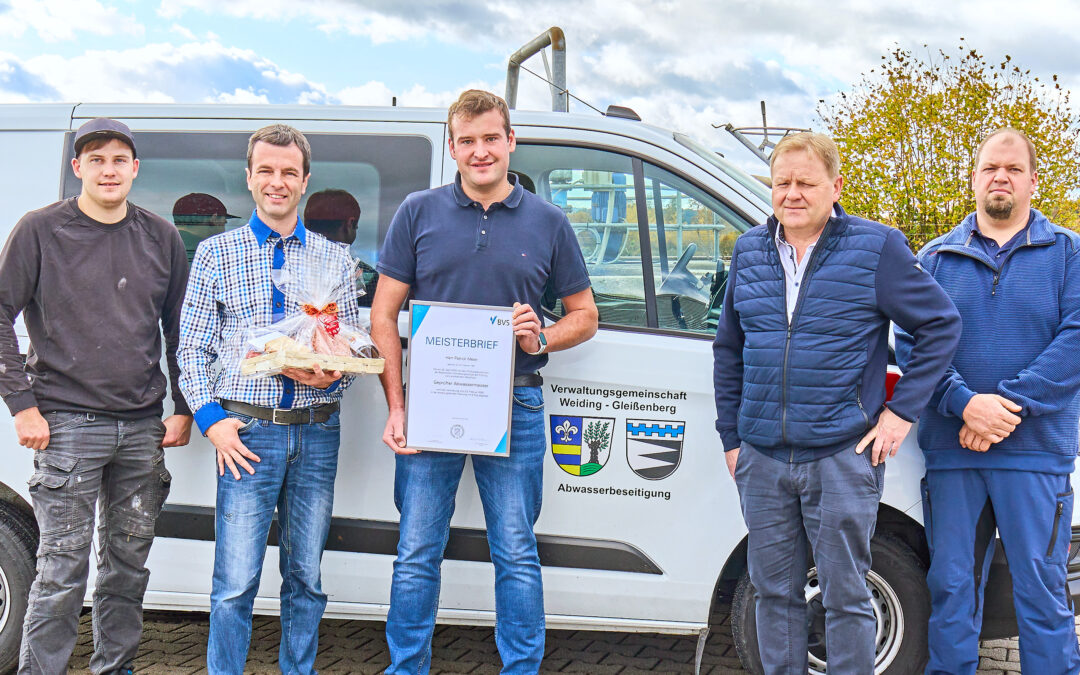 Erstmals betreut ein Meister kommunales Abwassernetz