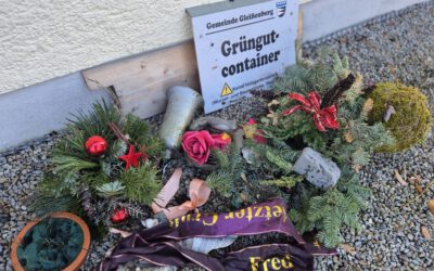 Hinweis zur Entsorgung von Grüngutabfällen am Friedhof Gleißenberg