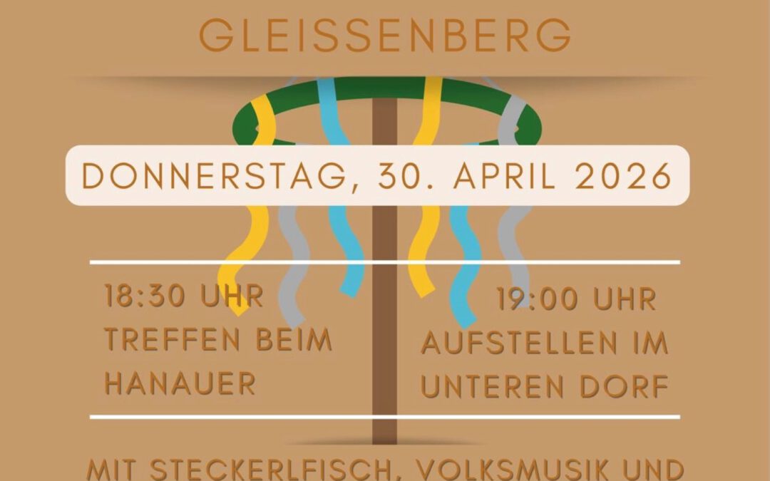 Maibaum wird aufgestellt